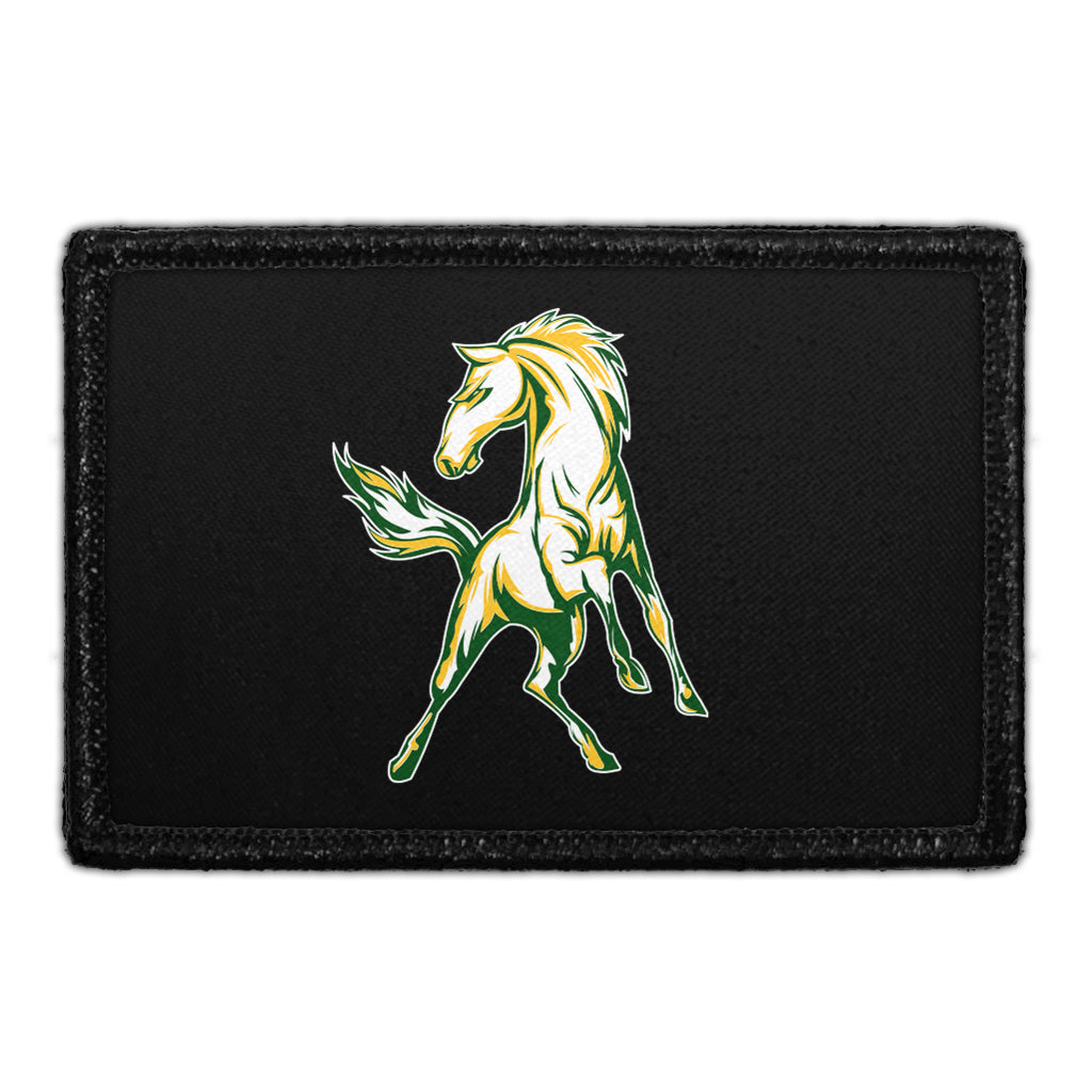 Mira Costa Horse - Black Background - Removable Patch