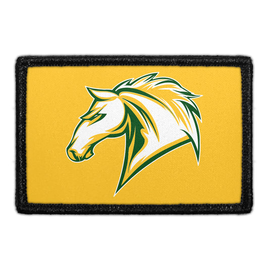 Mira Costa Horse Head - Yellow Background  - Removable Patch