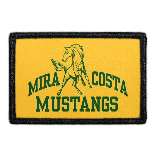 Mira Costa Mustangs Horse - Yellow Background  - Removable Patch