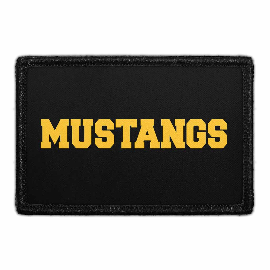 Mustangs On Black - Removable Patch