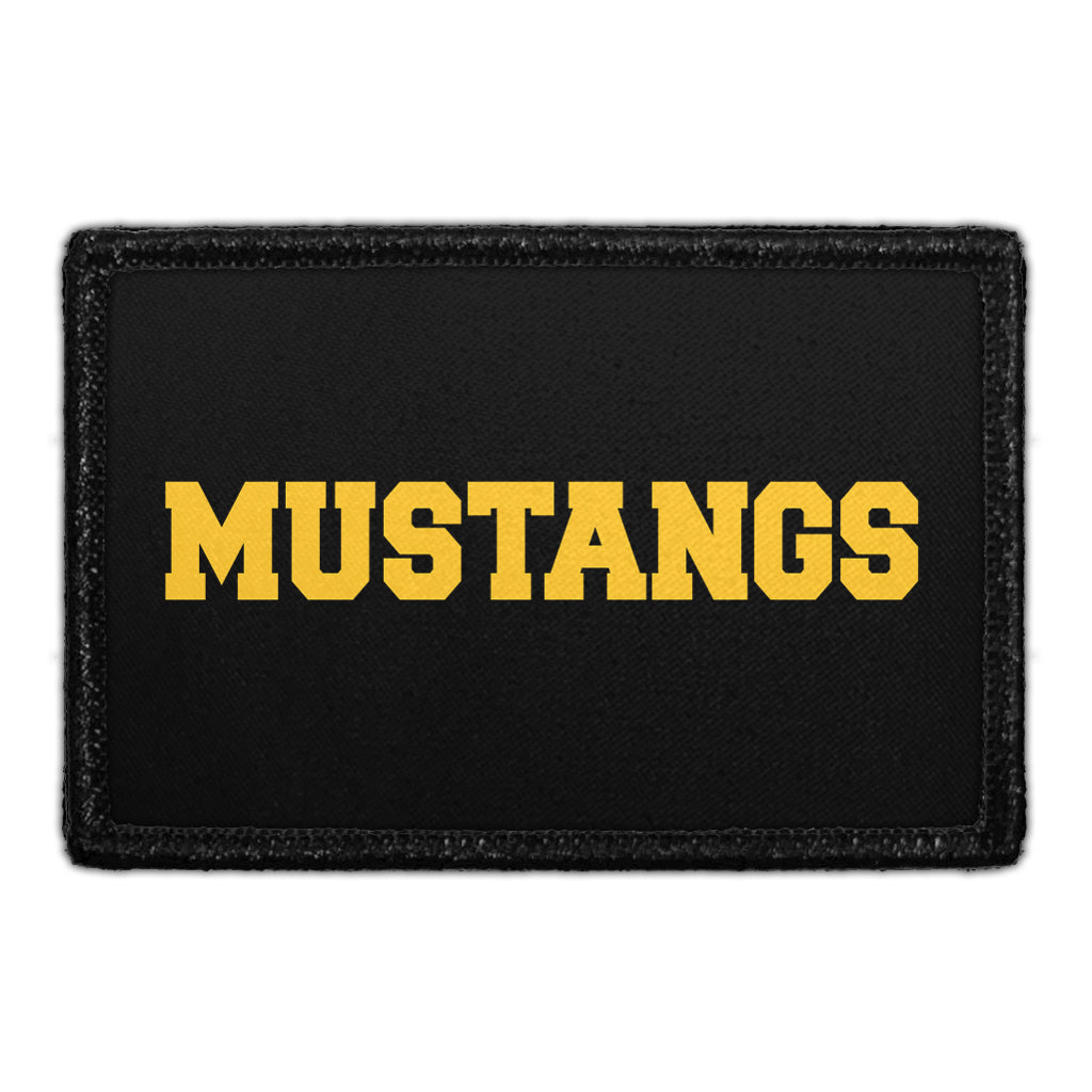 Mira Costa - Mustangs On Black - Removable Patch