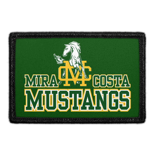 Mira Costa Mustangs With Badge - Removable Patch