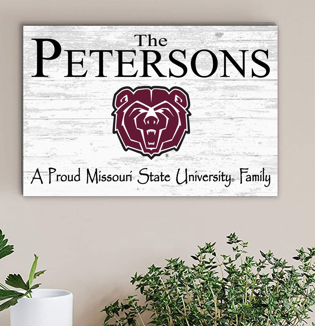Missouri State Family Name Sign – Personalized Wood Plaque for Alumni or Graduation