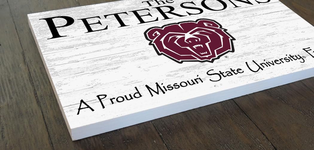 Missouri State Family Name Sign – Personalized Wood Plaque for Alumni or Graduation