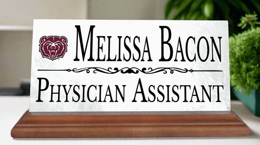 Missouri State University Desk Nameplate – Custom Marble Name Sign
