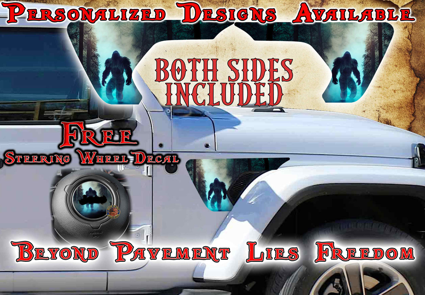 Mistic Bigfoot fender vent for the JL or JT 2018 or newer