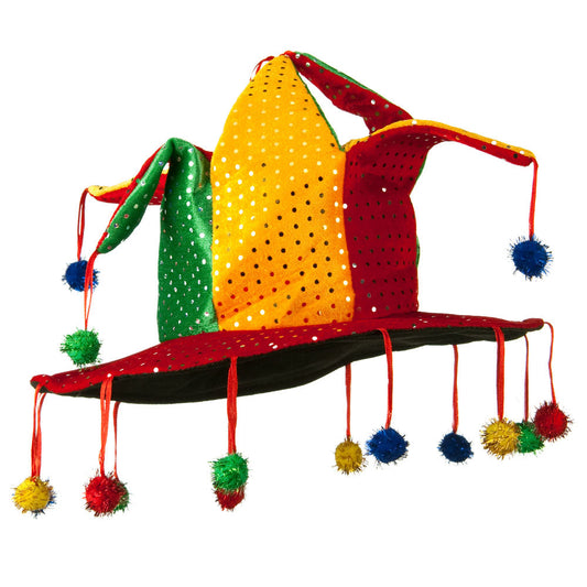 Multi Color Sequined Jester Hat