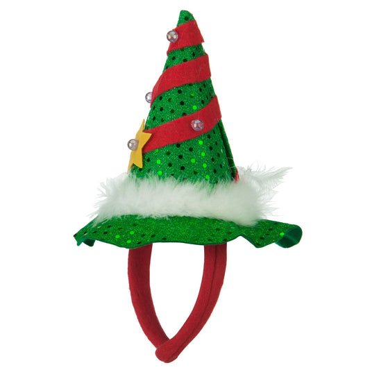 Mini Light up Christmas Tree Headband