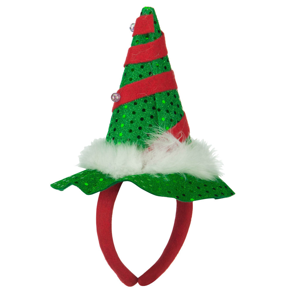 Mini Light up Christmas Tree Headband