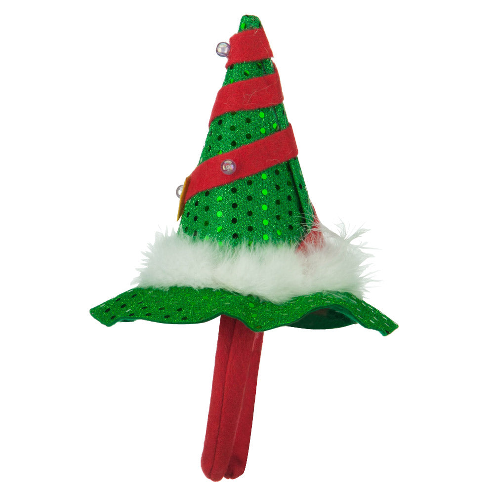 Mini Light up Christmas Tree Headband