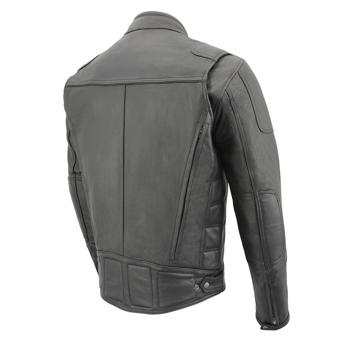 Milwaukee Leather MLM1526 Men's Stay Cool Black Premium Leather Sporty Motorcycle Jacket w/ Cool-Tec Leather Treatement