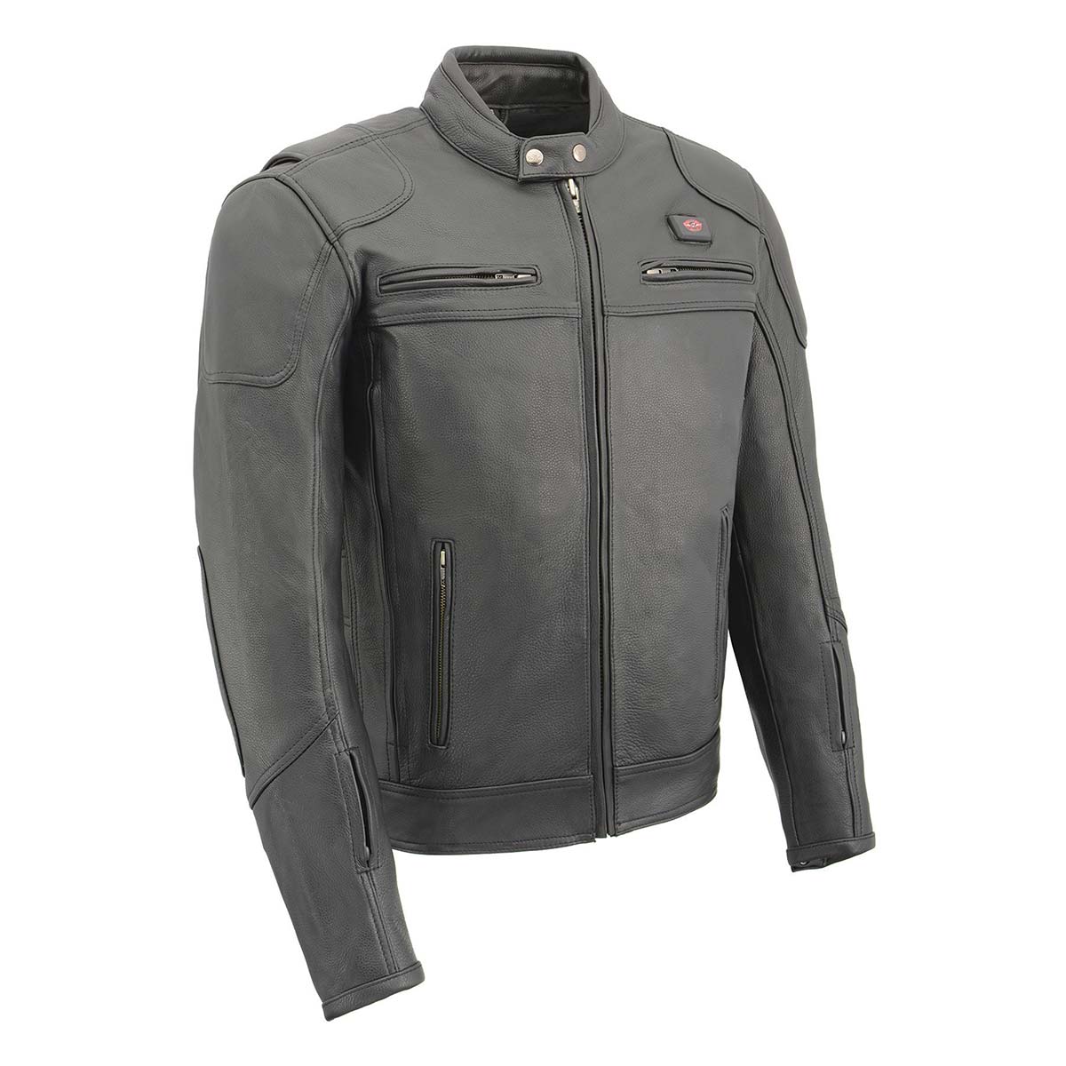 Milwaukee Leather MLM1526 Men's Stay Cool Black Premium Leather Sporty Motorcycle Jacket w/ Cool-Tec Leather Treatement