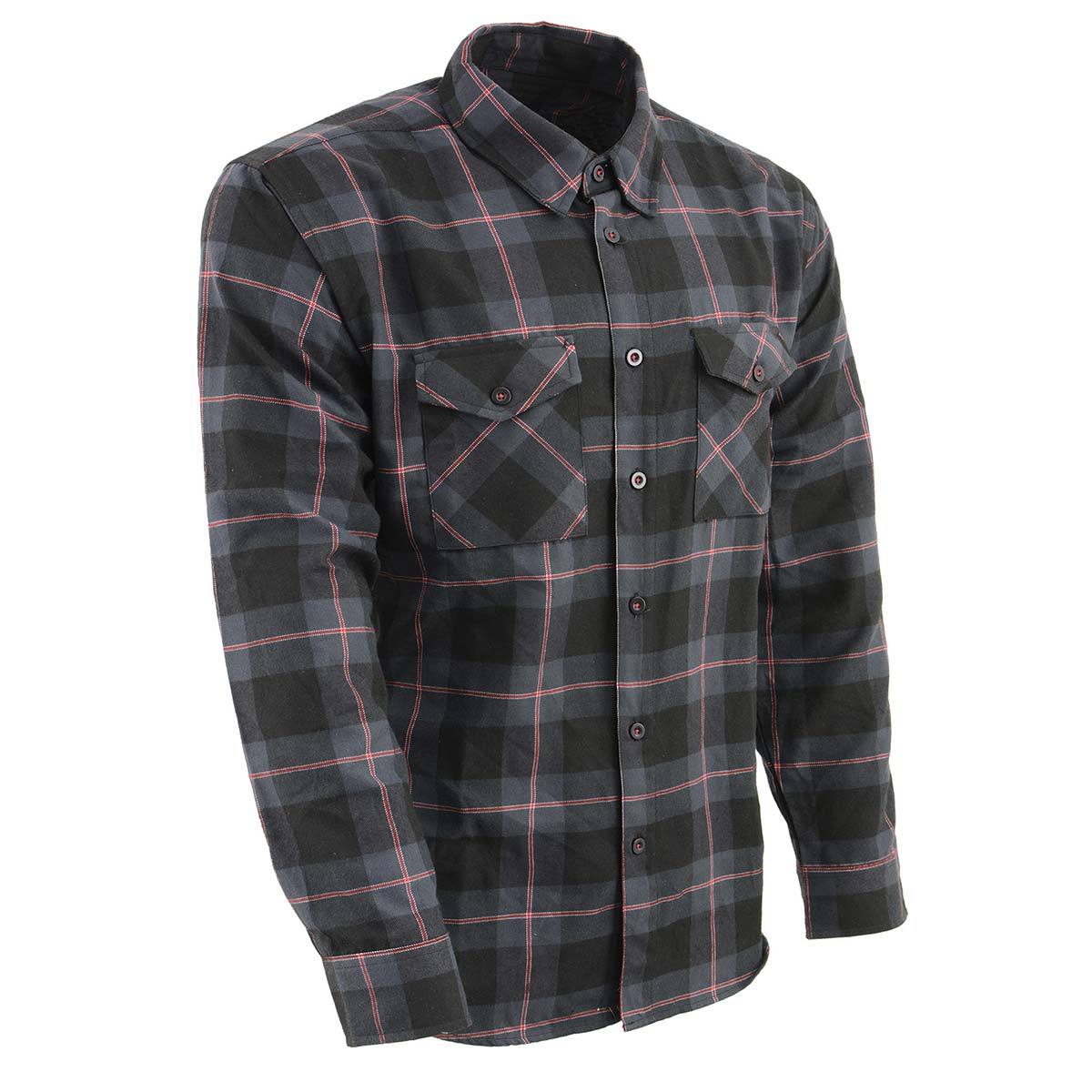 Milwaukee Leather Men's 'Greylock' Mult/Color Long Sleeve Flannel - Cotton Button Up Shirt - MNG11647