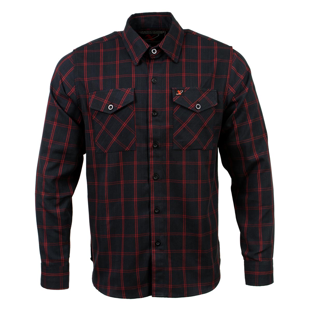 Milwaukee Leather Men's 'Blackhawk' Mult/Color Long Sleeve Flannel - Cotton Button Up Shirt - MNG11665