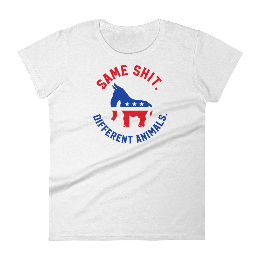 Same Shit Different Animals Republicrat Ladies T-Shirt