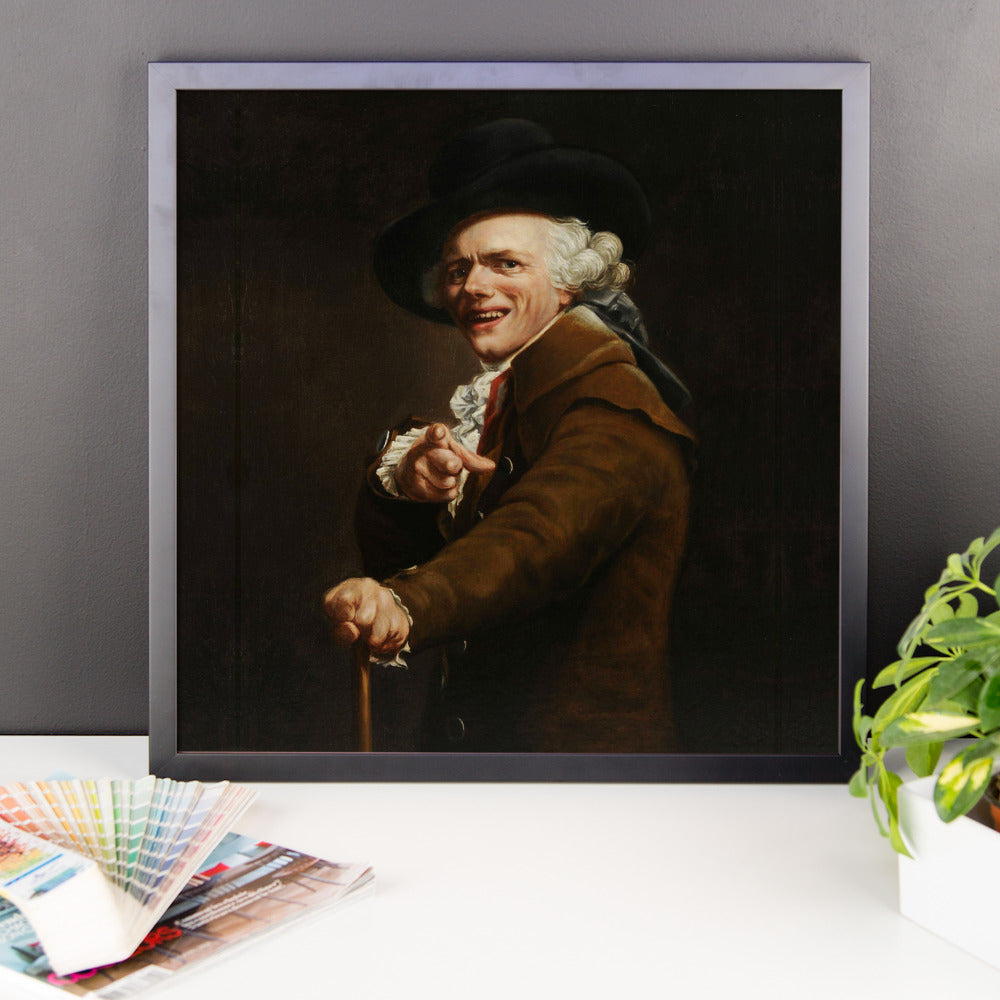 Portrait de l'artiste sous les traits d'un moqueur Framed Print