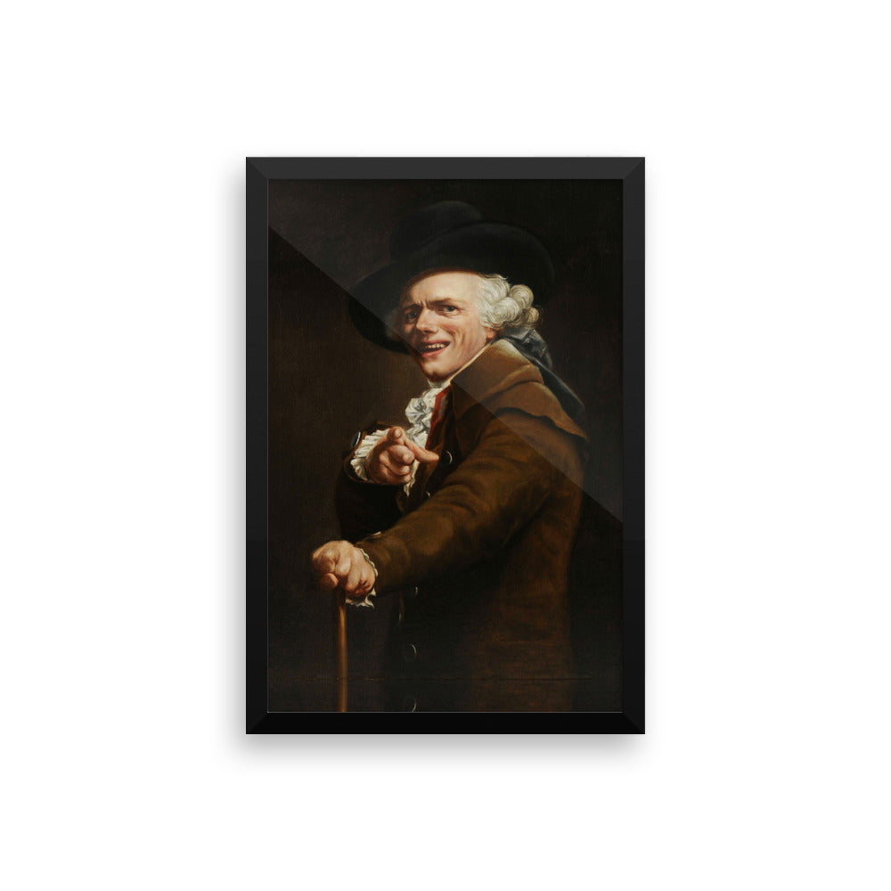 Portrait de l'artiste sous les traits d'un moqueur Framed Print