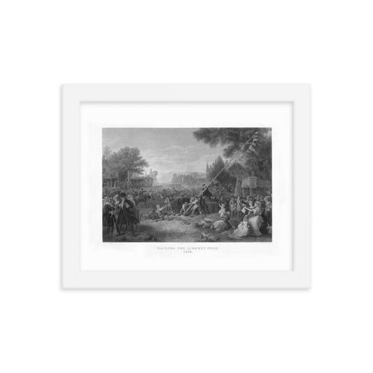 Raising the Liberty Pole 1776 Framed Print
