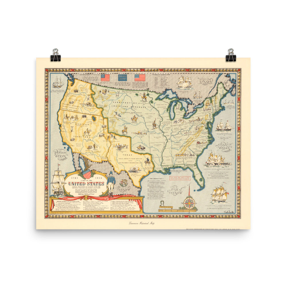 Historical Map of the United States After the Louisiana Purchase