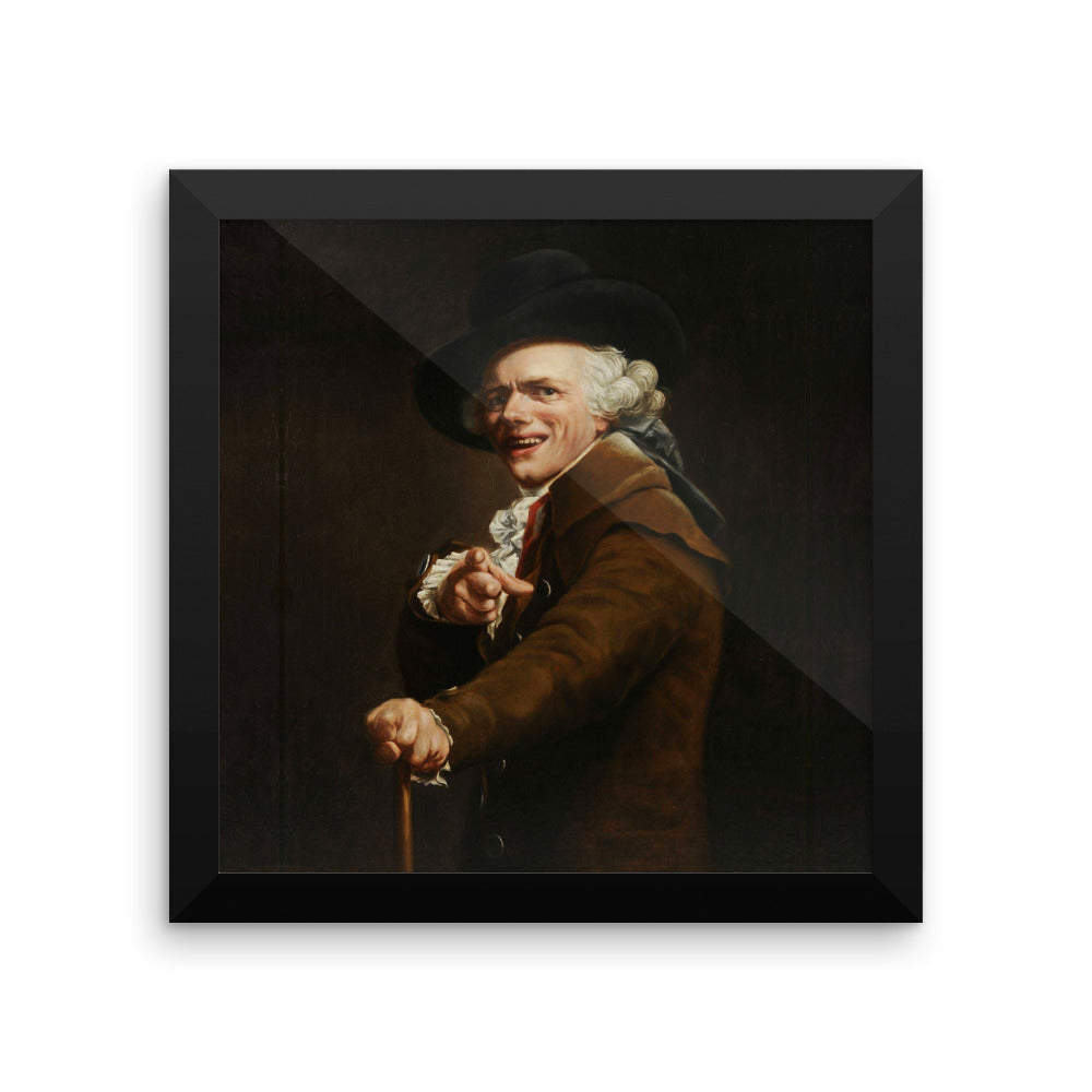 Portrait de l'artiste sous les traits d'un moqueur Framed Print