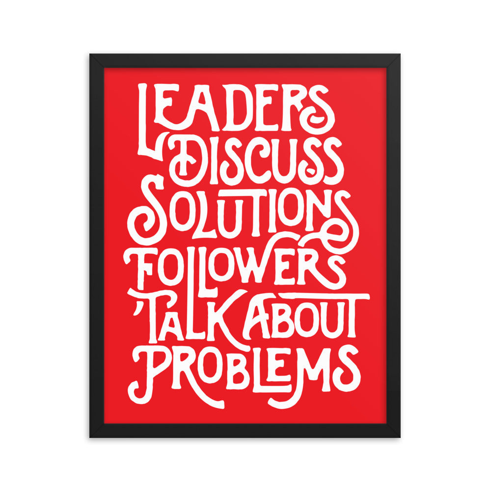 Leaders Discuss Solutions Framed Print