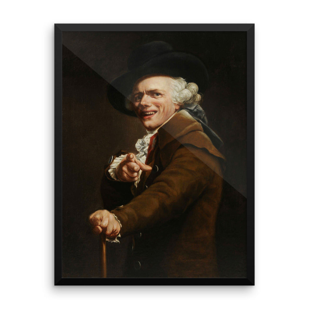 Portrait de l'artiste sous les traits d'un moqueur Framed Print
