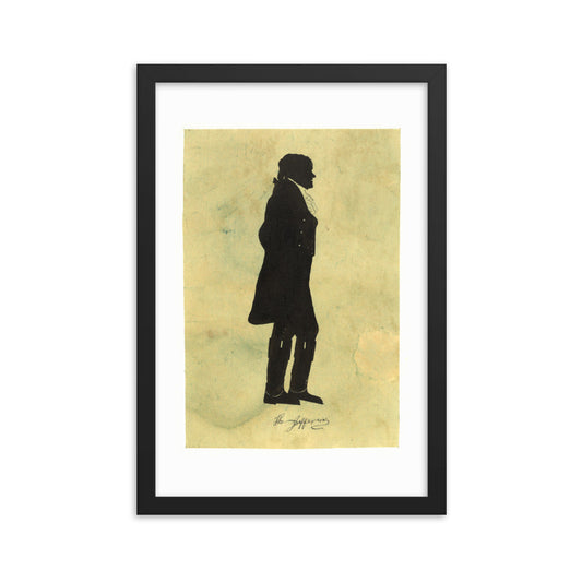 Thomas Jefferson Silhouette by John Marshal Framed Print