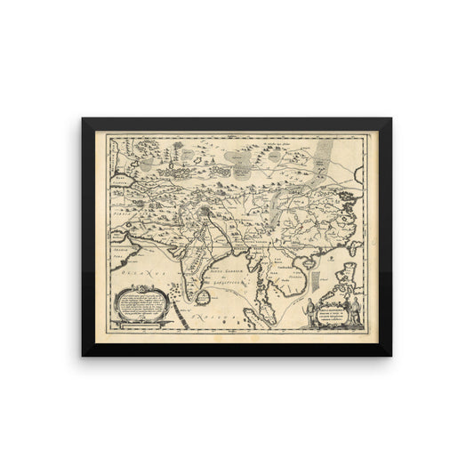 Silk Road Framed Map