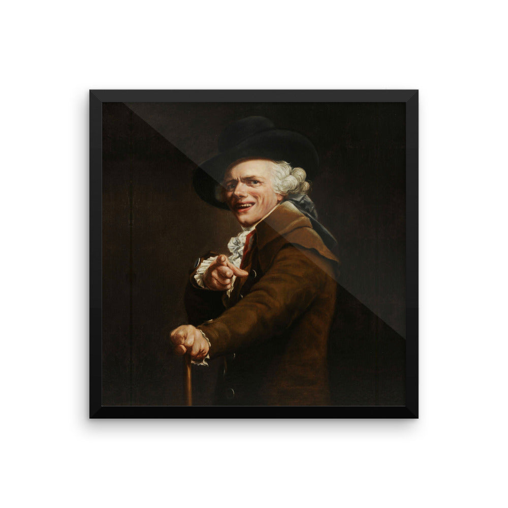 Portrait de l'artiste sous les traits d'un moqueur Framed Print