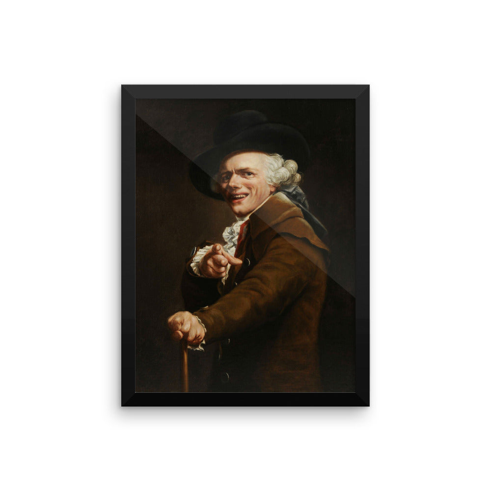 Portrait de l'artiste sous les traits d'un moqueur Framed Print