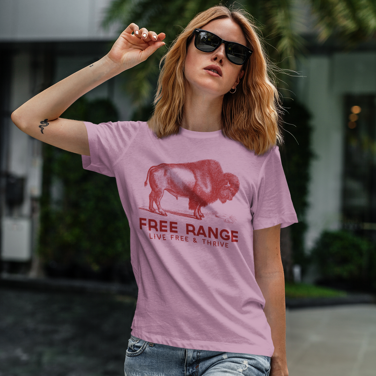 Free Range Live Free Graphic Tee