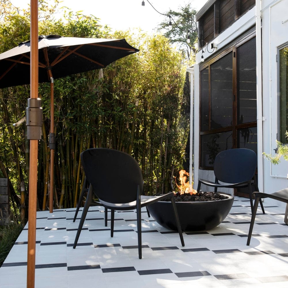 Modern Blaze Smooth Concrete Gas Fire Bowl - 27-Inch to 76-Inch Sizes