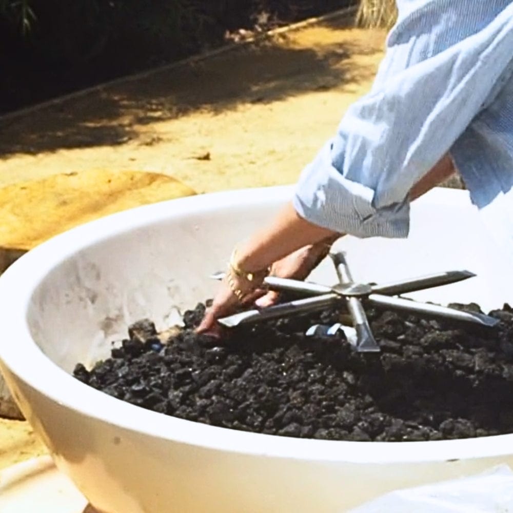 Modern Blaze Smooth Concrete Gas Fire Bowl - 27-Inch to 76-Inch Sizes