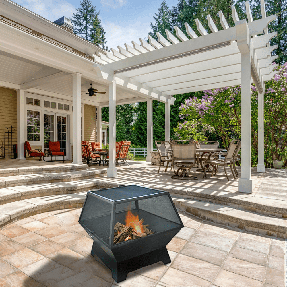 Modern Blaze Square Steel Fire Pit