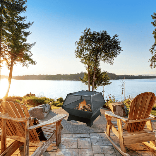 Modern Blaze Square Steel Fire Pit