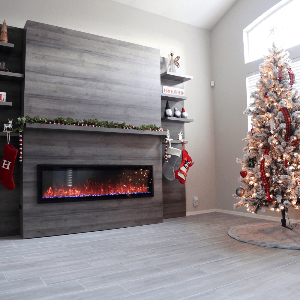 Modern Flames Allwood Fireplace Wall System for Spectrum Slimline Electric Fireplace
