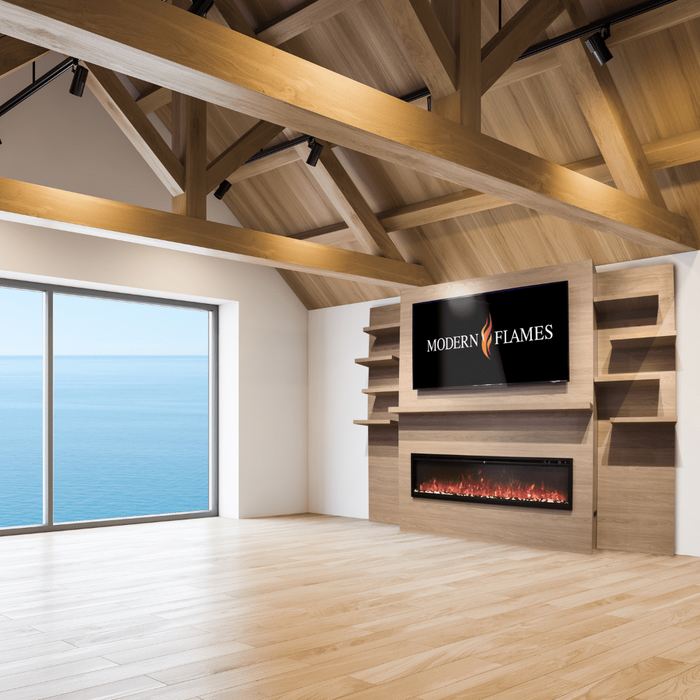 Modern Flames Allwood Fireplace Wall System for Spectrum Slimline Electric Fireplace