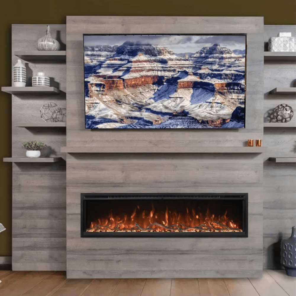 Modern Flames Allwood Fireplace Wall System for Spectrum Slimline Electric Fireplace
