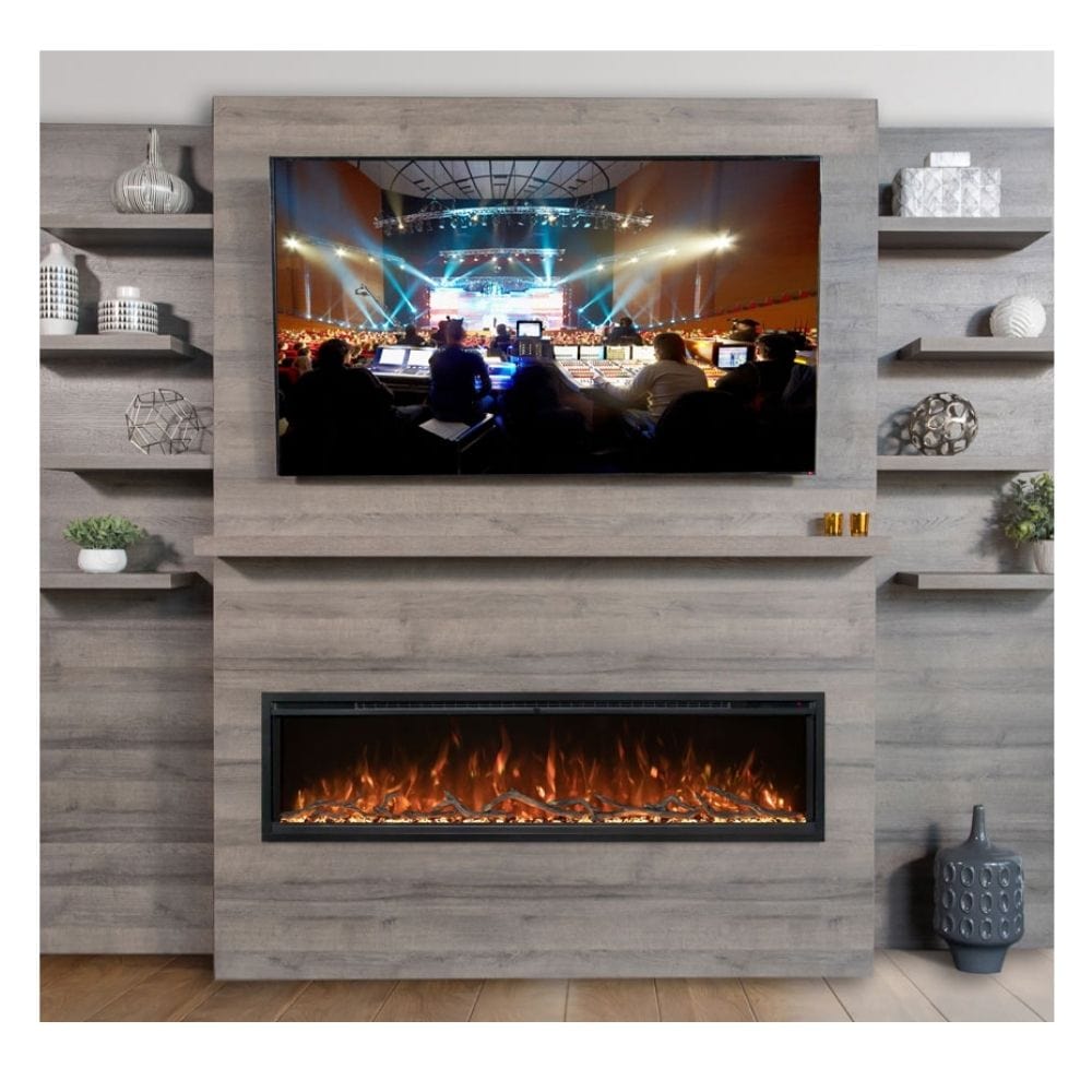 Modern Flames Allwood Fireplace Wall System for Spectrum Slimline Electric Fireplace