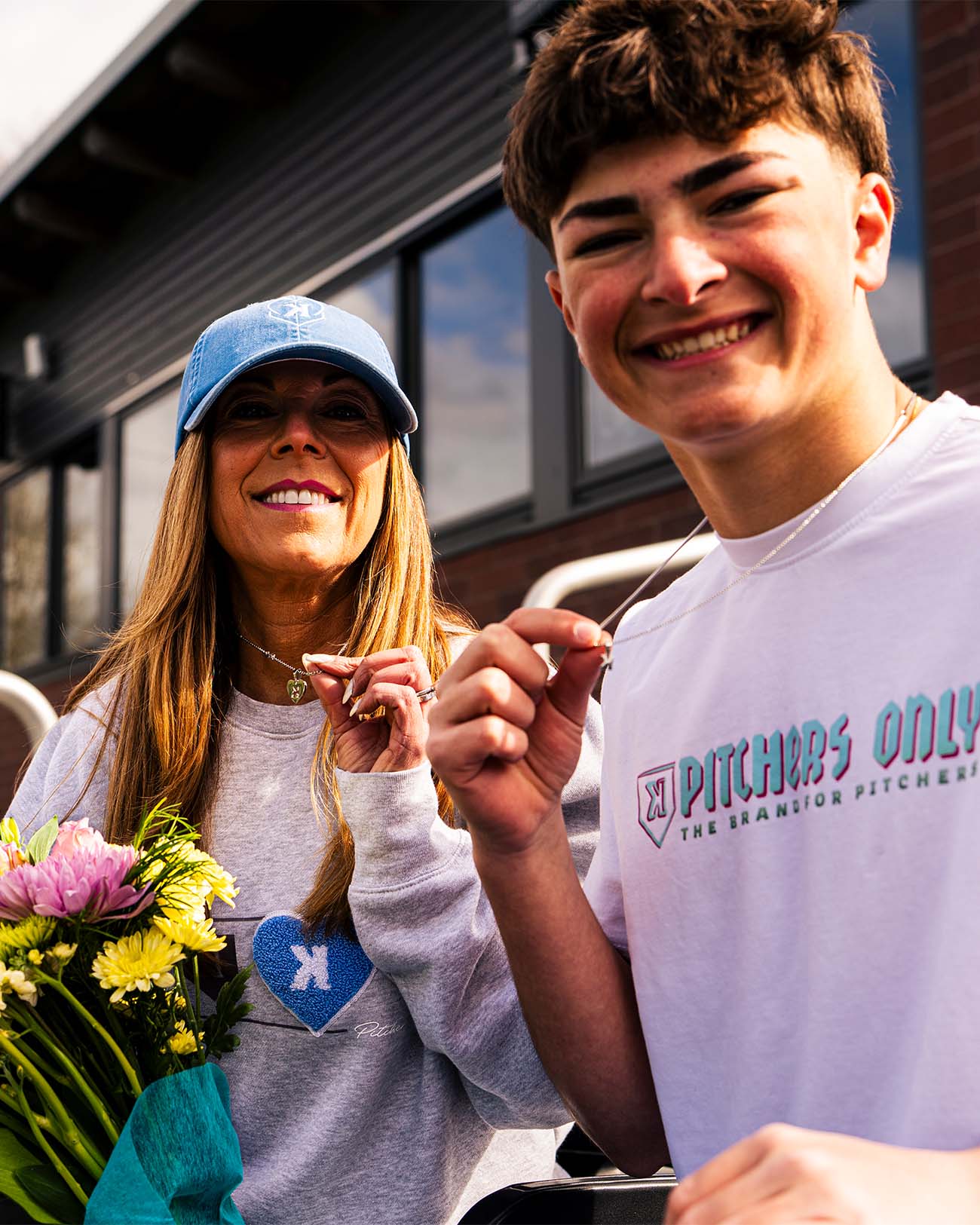 Mom and Pitcher Necklace/Pendant Set