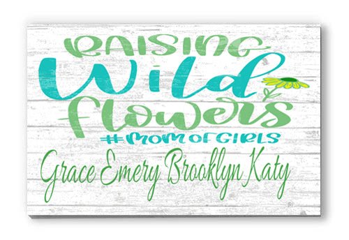 Mom Of Girls Gift Sign PERSONALIZED with Names of Daughters