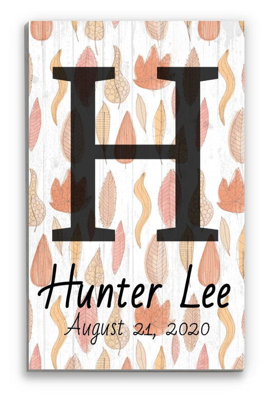 Monogram Name Sign for Baby Boy or Girl Nursery or Child's Room