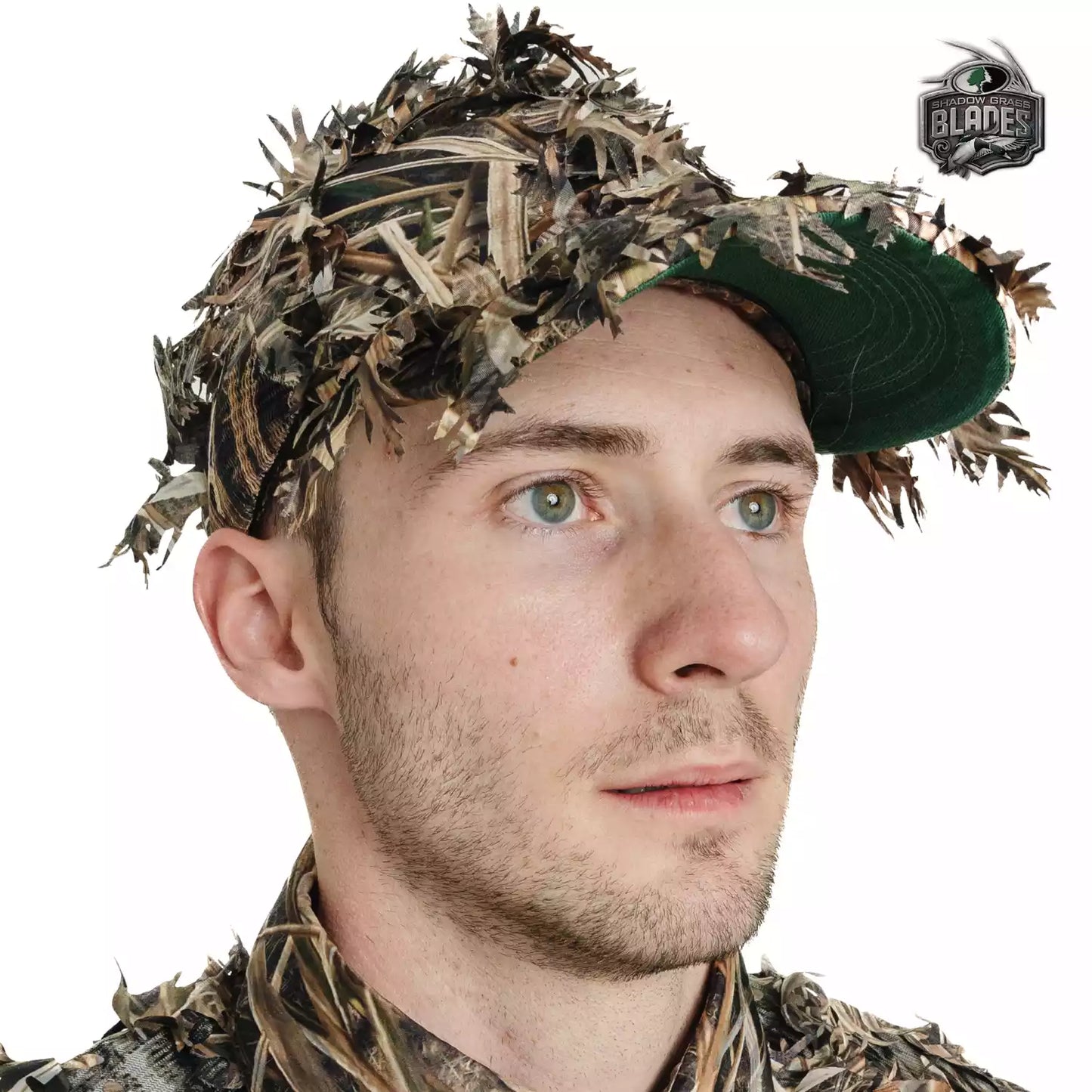 3D Leafy Camo Face Mask Ball Cap in Mossy Oak and Realtree (Adj, OSFM)