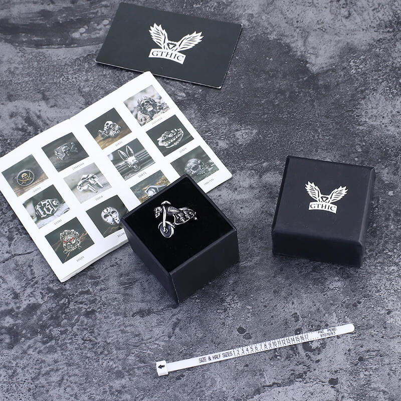 Motorcycle Skull Stainless Steel Biker Ring