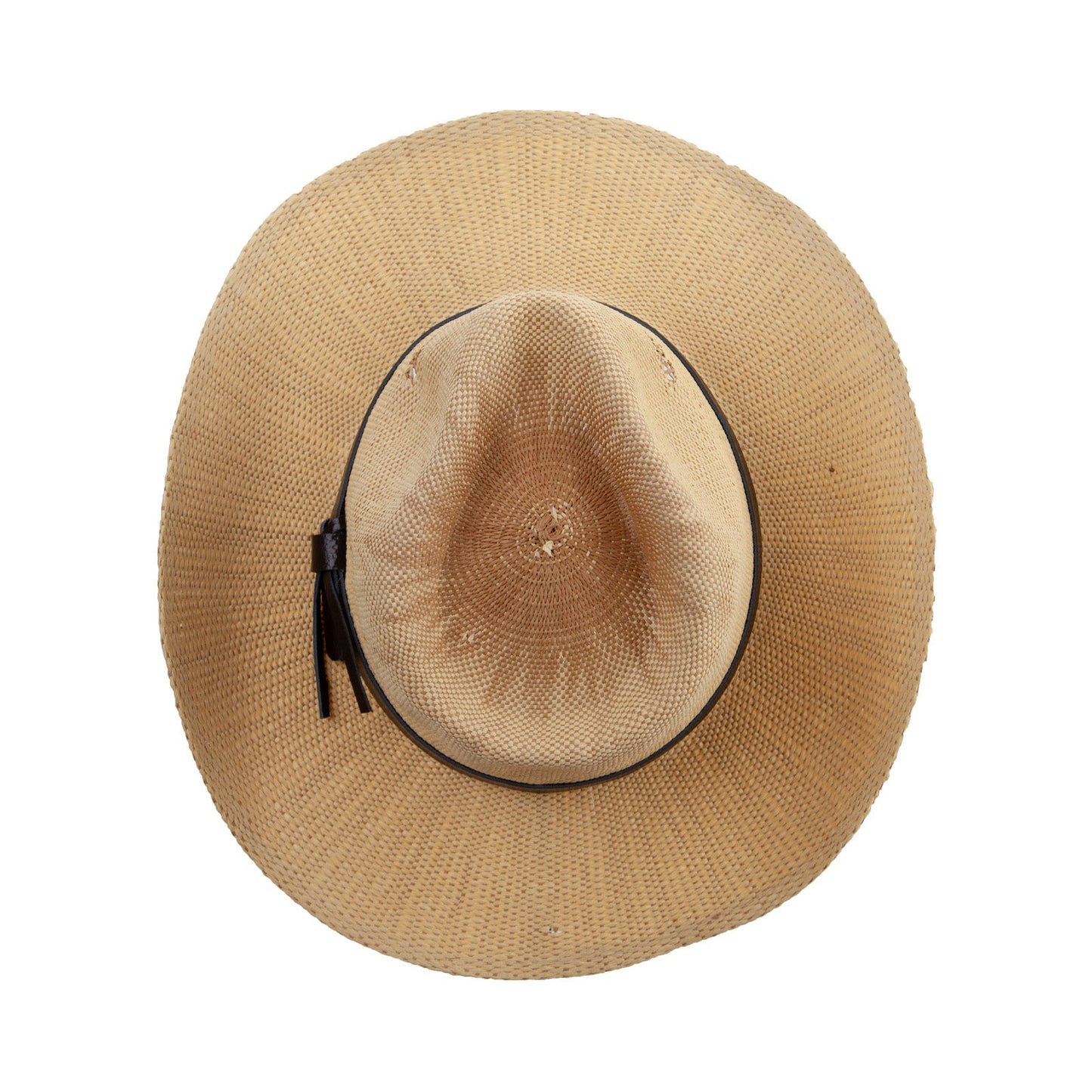 Men's Paper Straw Cowboy Hat with Eagle Design