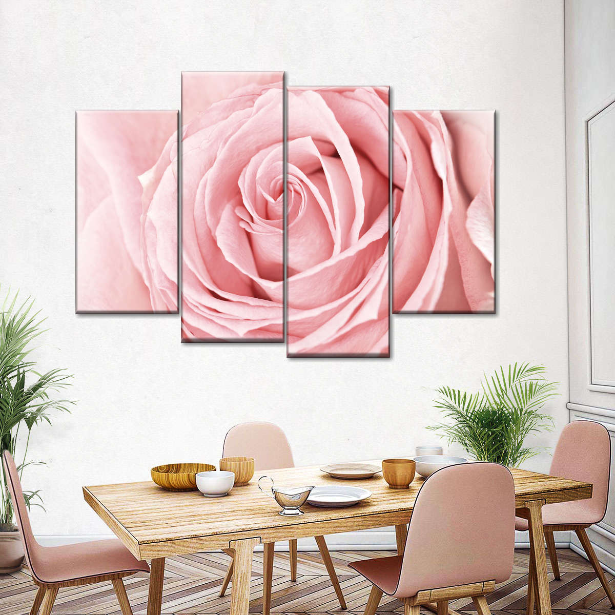 Fresh Pink Rose Wall Art