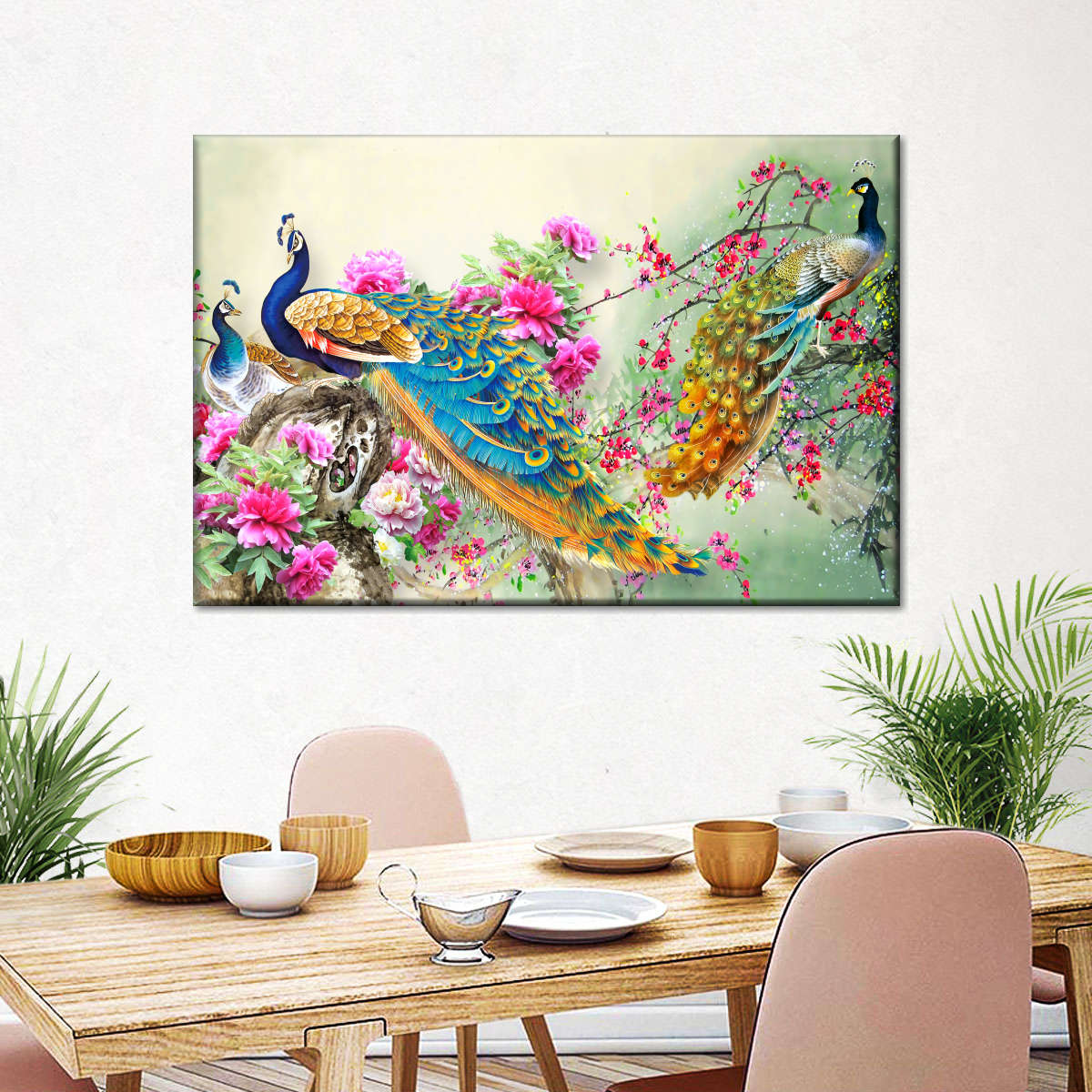 Bewitching Peacocks Wall Art