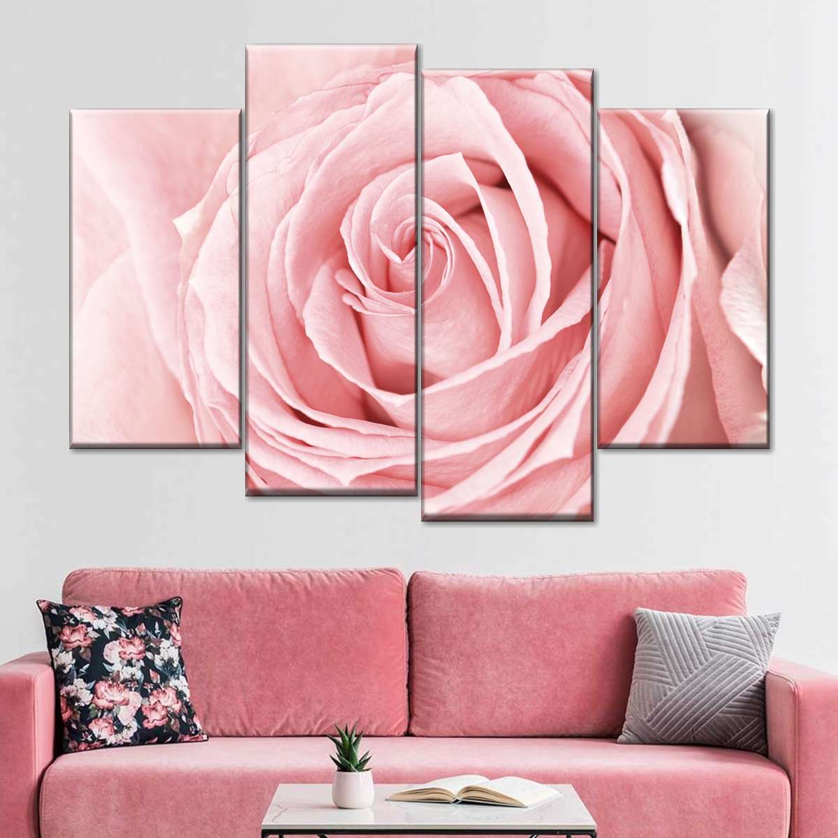 Fresh Pink Rose Wall Art