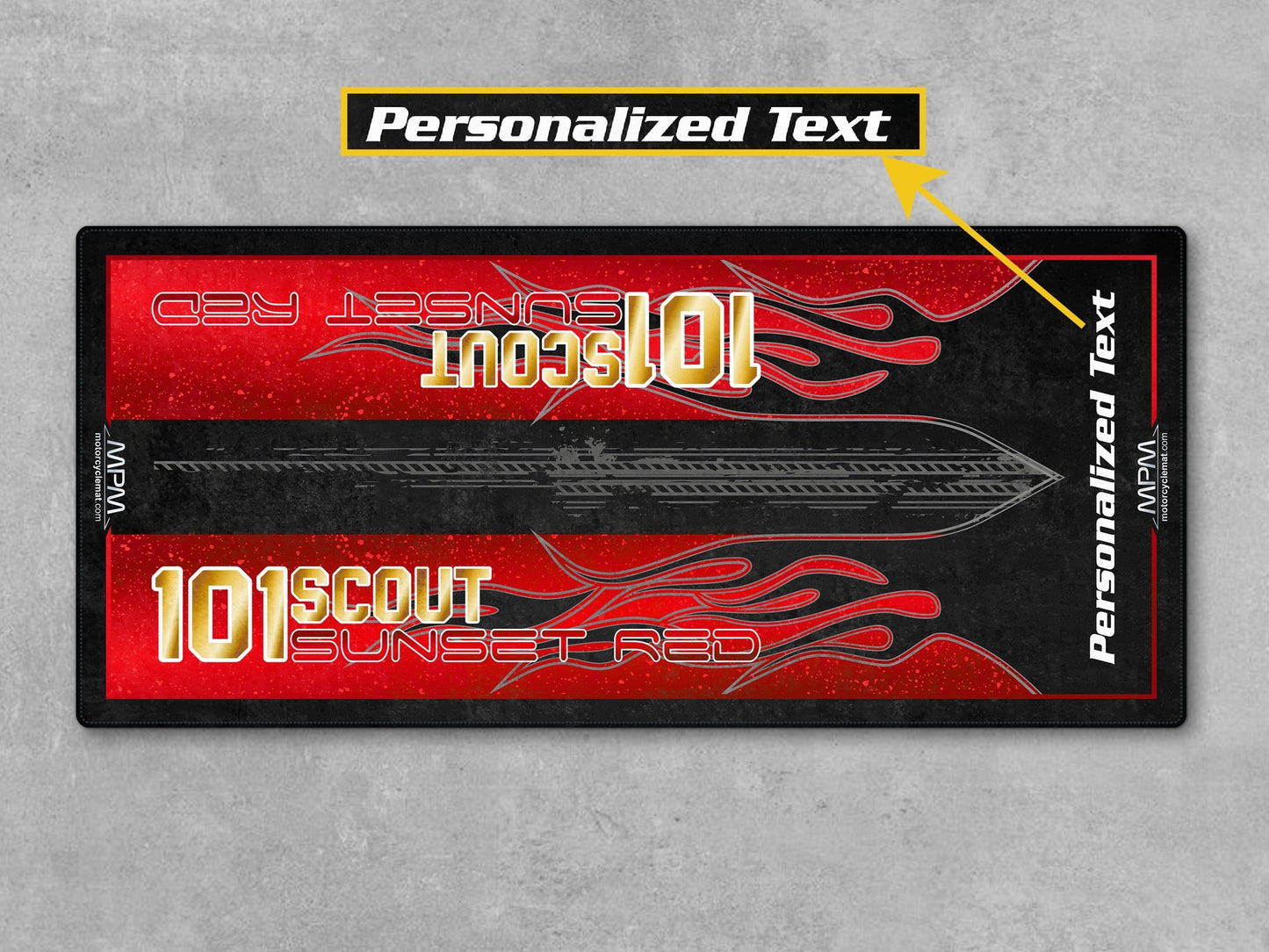 MPM Motorcycle Mat for Indian 101 Scout Bobber - U303