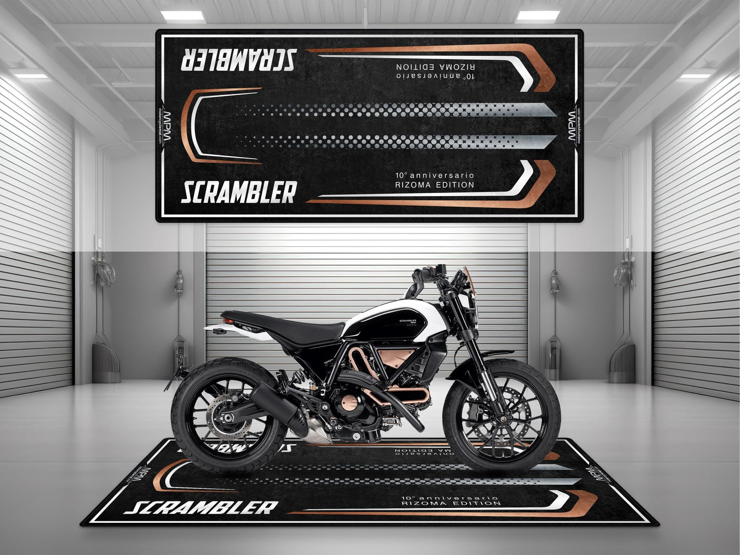 MPM Motorcycle Mat for Scrambler 10th Anniversary Rizoma Edition - MM4207